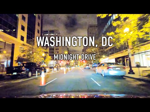 Washington DC Midnight Drive in 4K