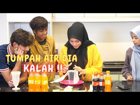 AMIR BANGGA MENANG RM10 !! - CHALLENGE TUMPAH AIR DIA KALAH !