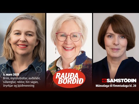 Brim, reynsluboltar, auðlindir, siðareglur, rektor, hin sagan, öryrkjar, þjóðmenning