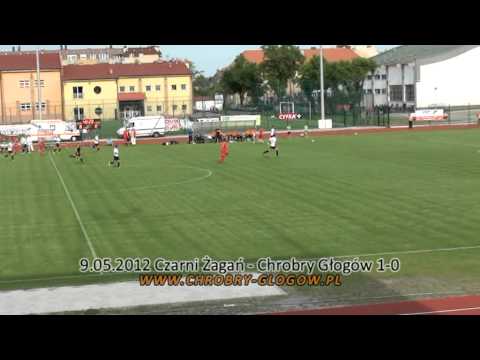 9.04.2012 Skrót meczu Czarni Żagań - Chrobry Głogów 1-0
