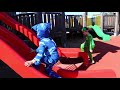 PJ Masks Play At HUGE Playground PARK! Catboy & Gekko BFF!