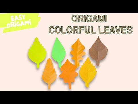 How to Make Autumn Origami Leaves Easy Fall Paper Craft Tutorial