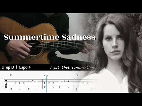 Summertime Sadness - Lana Del Rey - Fingerstyle Guitar TAB Chords