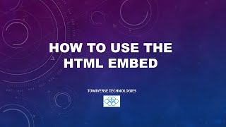 HOW TO USE THE HTML EMBED TAG AND YOUTUBE