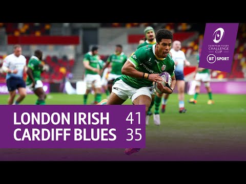 London Irish vs Cardiff Blues (41-35) | 14-Man Exiles Stun Blues Late On | Challenge Cup Highlights