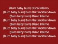 Glee - Disco Inferno - Lyrics 