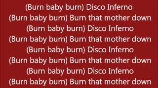 Glee - Disco Inferno - Lyrics