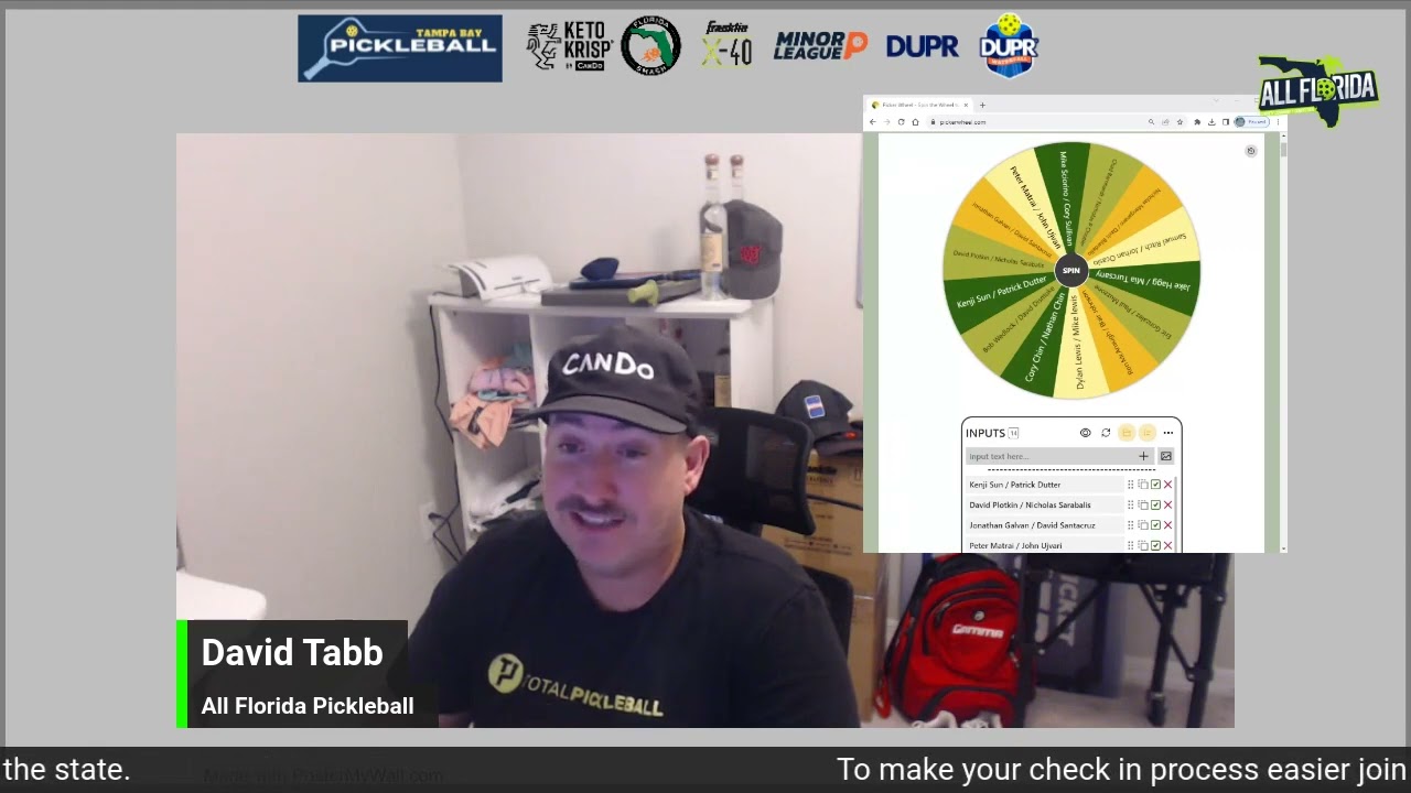 Tampa Bay Pickleball Waterfall Men s Doubles 3.5 -  4.0