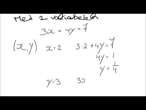 lineaire vergelijkingen met 2 variabelen