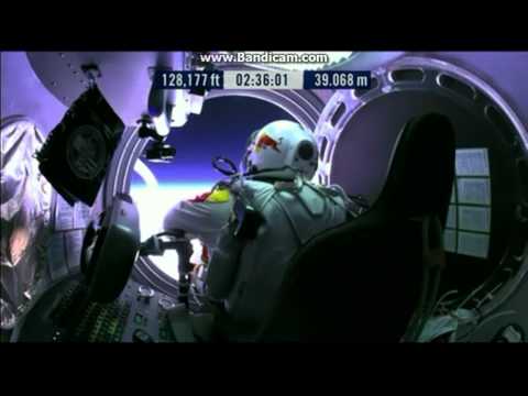 Felix Baumgartner Red Bull Stratos jump from edge of space. (Part 1)