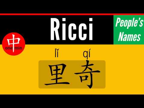 How to Say Your Name RICCI in Chinese?