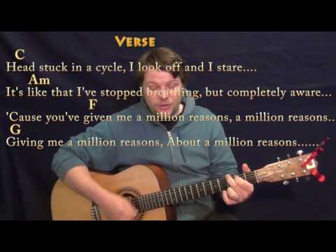 Million Reasons (Lady Gaga) Guitar Cover Lesson with Chords/Lyrics