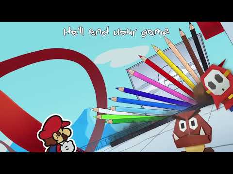 The Missile Maestro, Colored Pencils WITH LYRICS - Paper Mario: The Origami King Cover - Reversed!