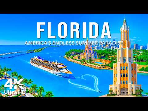 Florida 4K Drone Footage | Sunshine State Paradise | Miami Beach, Scenic Coastline & Luxury Yachts