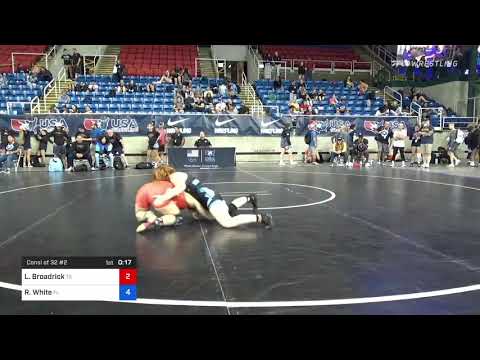 122 Lbs Consi Of 32 #2 - Lillian Broadrick, Texas Vs Riley White, Florida 1b58