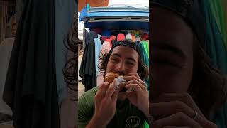 Luke Damant eats $1 hamburger in Manila, Philippines 🇵🇭 #shorts