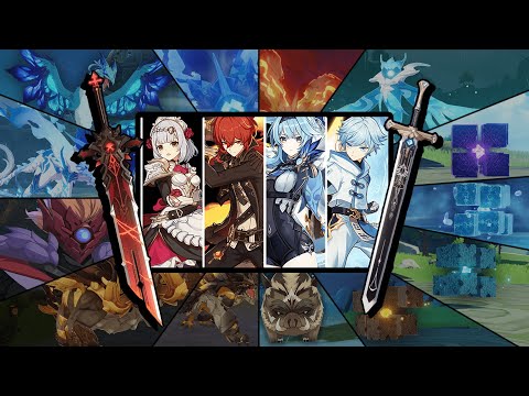 Full Claymore Party Against All Bosses In The Game - Genshin Impact
