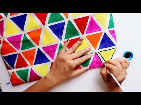 Multicolor hand painted cushion covers, shape: square