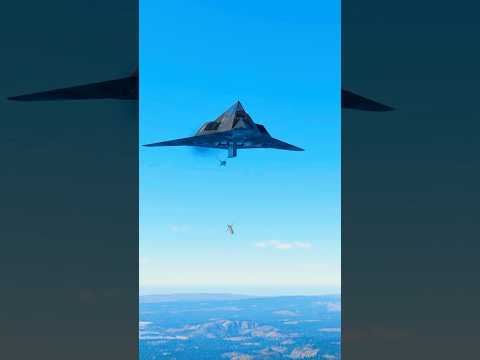 F-117 Nighthawk fighter jet drops deadly strike with booms.