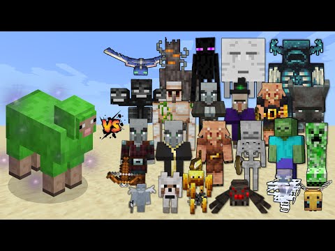 Enchanted Sheep (Minecraft Dungeons) vs All Mobs in Minecraft