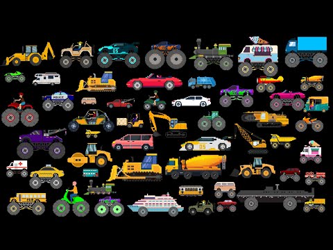 Vehicles Collection 1 | 50+ Pixel Art Rides in 18 Minutes