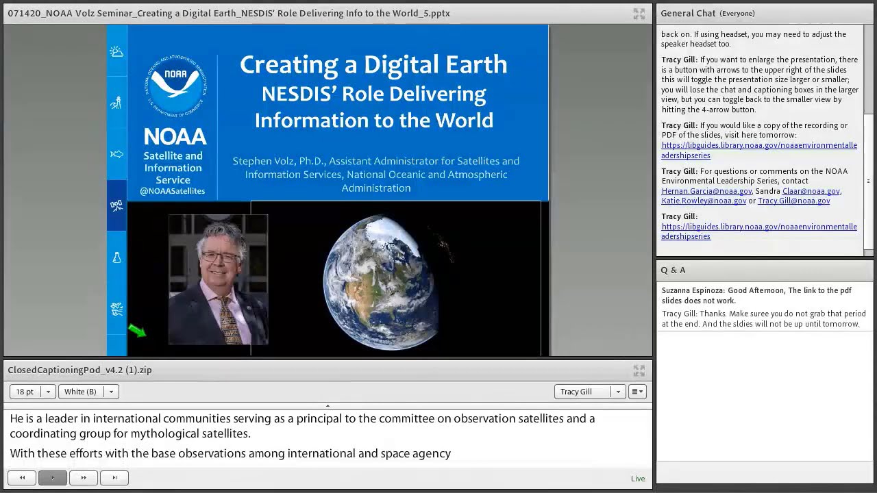 Creating a Digital Earth NESDIS’ Role Delivering Information to the World