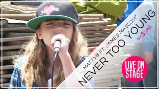 MattyB - Never Too Young ft. James Maslow @ Pier 39 San Francisco | Cover (by Sophie @ 9 yrs. old)