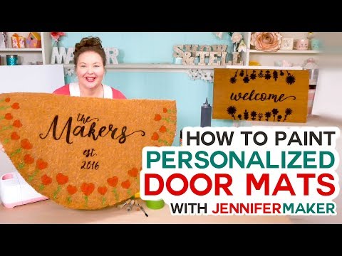 Make Personalized Door Mats with a Cricut! (Freezer Paper + Flex Seal Method!)