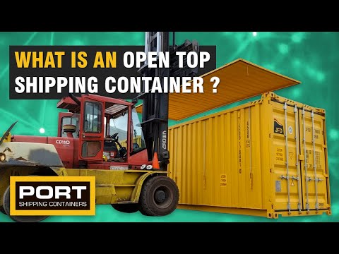 Part of a video titled What is an Open Top Shipping Container? - YouTube