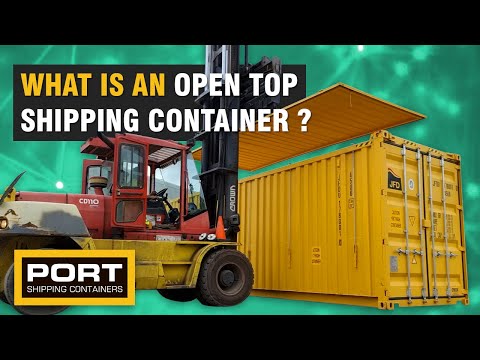 Part of a video titled What is an Open Top Shipping Container? - YouTube