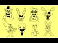 How to draw Five nights at Freddy's 2 characters ...