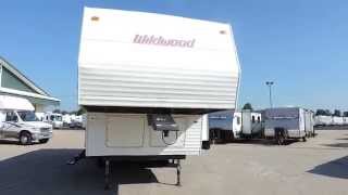 Cheap Solid 28' 1997 Wildwood Fifth Wheel Half Ton Towable W/ Bunks!!