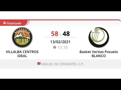 Junior fem C. VILLALBA CENTROS IDEAL - BASKET VERITAS POZUELO BLANCO
