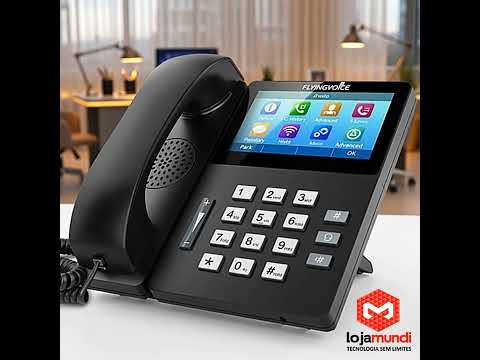 Video do produto Telefone IP Flyingvoice FIP15G 10 Contas SIP Wi-Fi Touch Gigabit