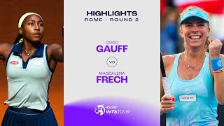 Теннис Coco Gauff vs. Magdalena Frech | 2024 Rome Round 2 | WTA Match Highlights