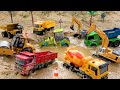 Rescue Excavator Trucks And Cement Trucks Police Car Crane Truck Toy Stories BIBO TOYS