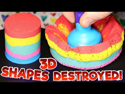 3D Shapes Made Of Kinetic Sand