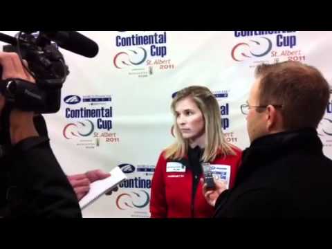 2011 Continental Cup of Curling: Jennifer Jones Media Scrum