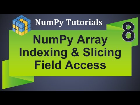 Machine Learning Tutorial Python Numpy 8 Array Indexing And Slicing Using Field Access