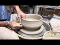 Throwing A Beautiful Fluted Stoneware Bowl In The Studio Today