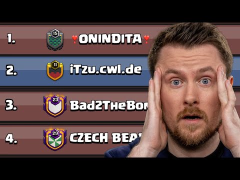 RANK 1 vs RANK 2 to get TOP 10 GLOBAL in the Clan War League! (Clash of Clans)