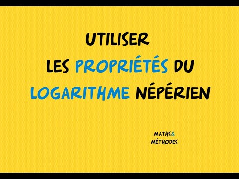 Utiliser les propriétés du logarithme pour calculer
