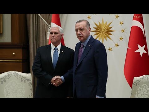 شاهد بنس يلتقي أردوغان في محاولة أمريكية لوقف العملية العسكرية التركية في سوريا …