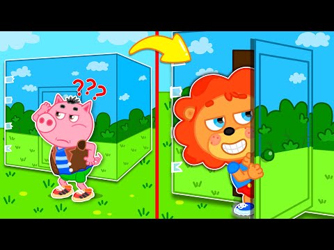 Aslan Yavrusu | Farklı renklerde kapılar | Çocuklar için çizgi film