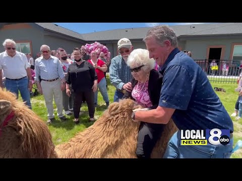 107-year-old woman celebrates birthday in grand style with camel ride