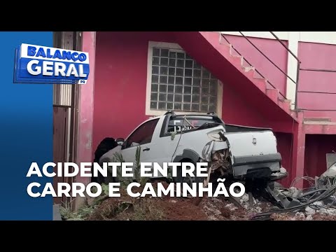 Acidente grave entre carro e caminhão na PR-585, deixa jovem morto, em Vera Cruz do Oeste