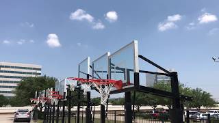 Outdoor Basketball Court in Houston Texas ~ Kids Having Fun at Home