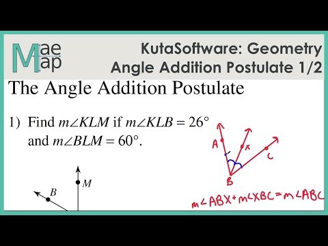 Kutasoftware Geometry Angle Addition Postulate Part 1