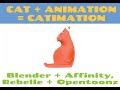 Cat Imation Animation Test 02 Greasepencil Blender Rebelle7 Opentoonz