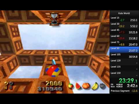 Kula World RTA Speedrun - 51:51.7 (47:11 IGT)